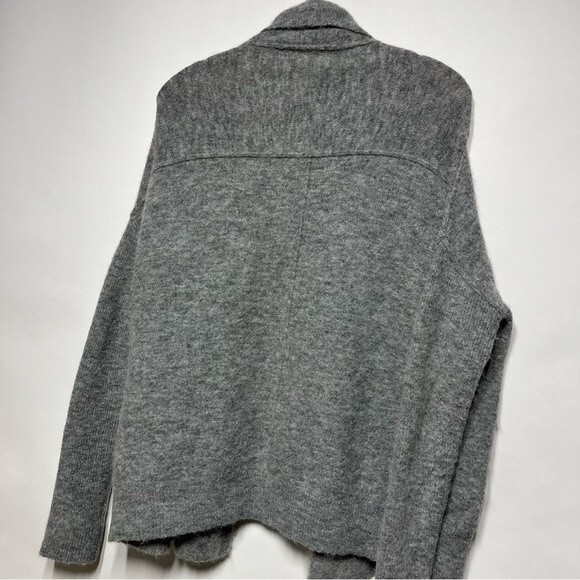 Velvet by Graham and Spencer Alpaca and Wool Blend Open Heather Gray Cardigan S - Picture 9 of 11